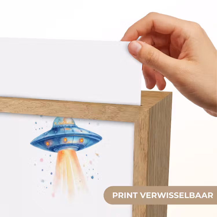 Ruimte - Ufo - Sterren Light Box met kabel (Kinderlampje) klein -USP_websiteprintNL