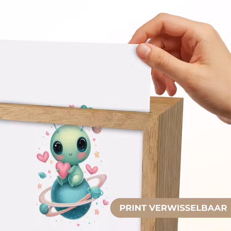 Ruimte - Wezen - Hartjes - Planeet Light Box met kabel (Kinderlampje) klein -USP_websiteprintNL