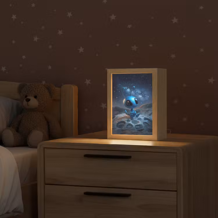 Ruimtewezen - Blauw - Galaxy Light Box met kabel klein -sfeer1_kind