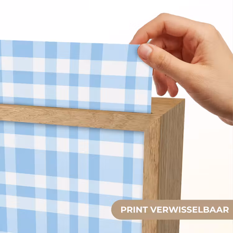 Ruit - Patroon - Blauw Light Box met kabel (Kinderlampje) klein 904 -USP_websiteprintNL