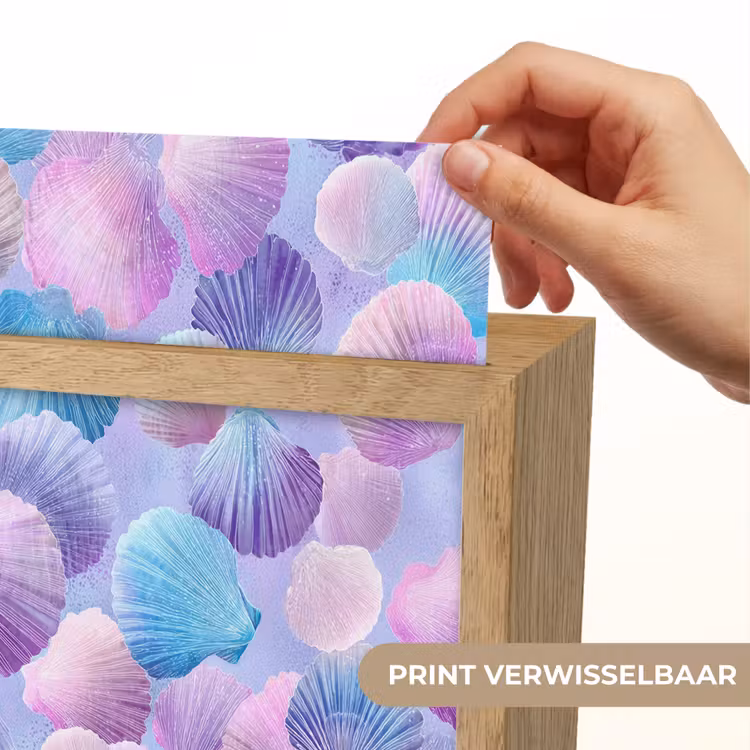 Schelpen - Paars - Blauw - Patroon Light Box met kabel (Kinderlampje) klein -USP_websiteprintNL