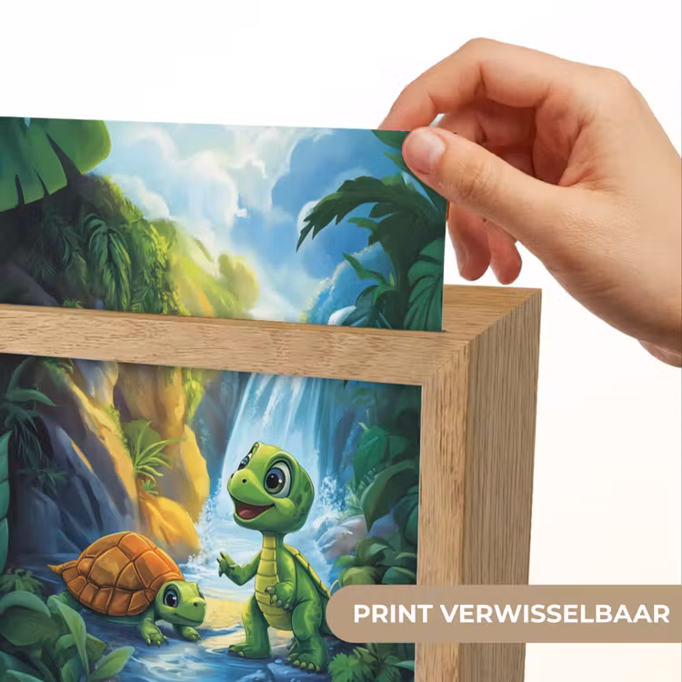 Schildpad - Dino - Jungle - Waterval Light Box met kabel (Kinderlampje) klein -USP_websiteprintNL