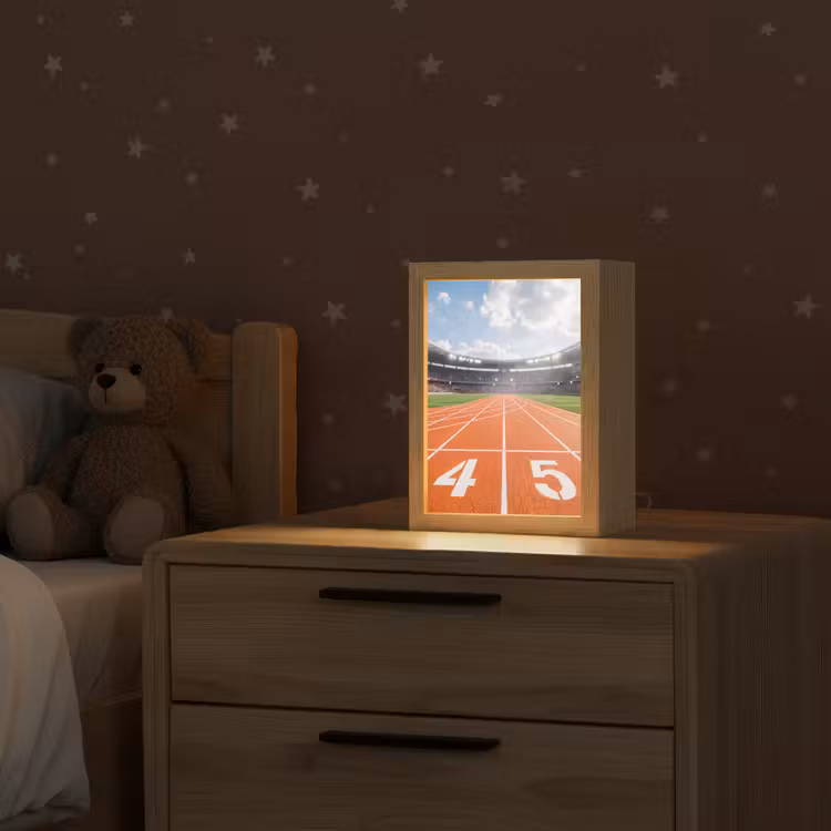 Sintelbaan - Stadion - Sport -Oranje Light Box met kabel (Kinderlampje) klein -sfeer1_kind