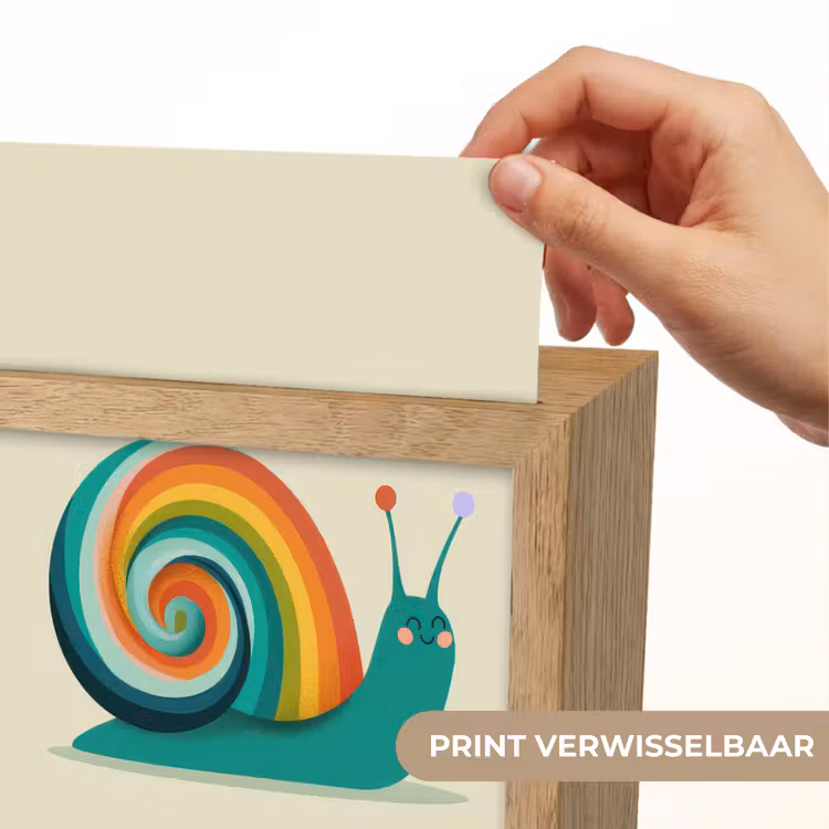 Slak - Regenboogschild - Groen Light Box met kabel (Kinderlampje) klein -USP_websiteprintNL
