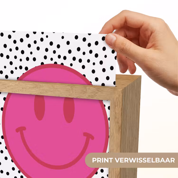 Smiley - Roze - Stippen Light Box met kabel (Kinderlampje) klein -USP_websiteprintNL