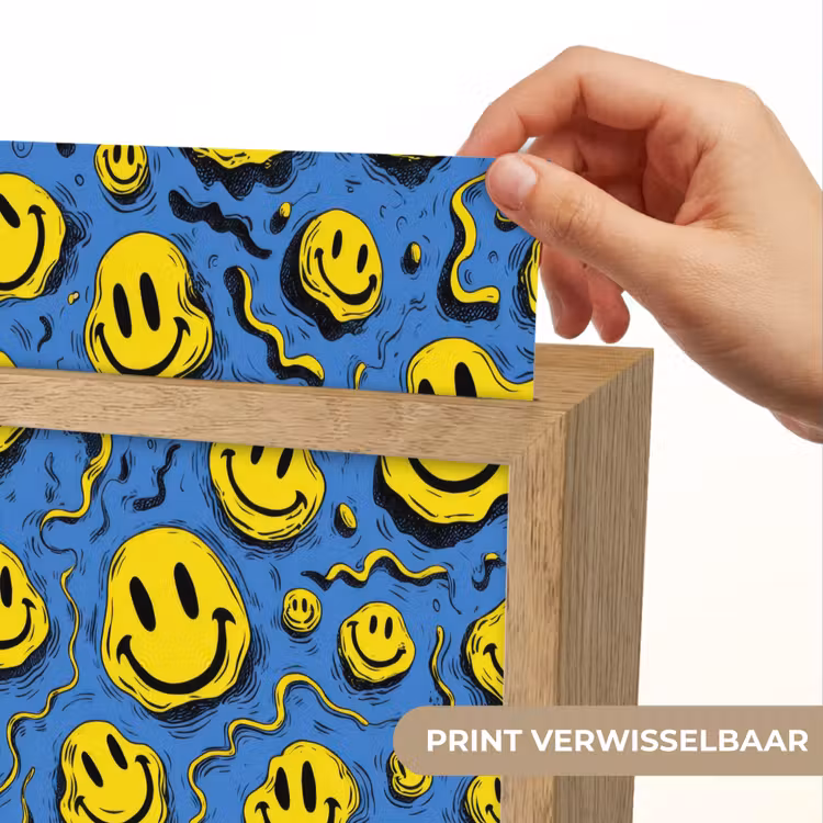 Smileys - Geel - Blauw Light Box met kabel (Kinderlampje) klein -USP_websiteprintNL