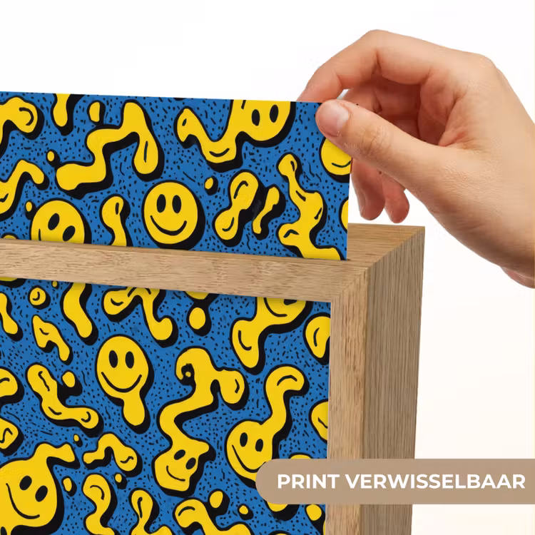 Smileys - Geel - Blauw Light Box met kabel (Kinderlampje) klein -USP_websiteprintNL