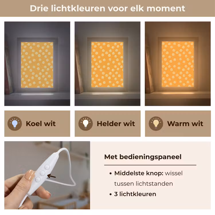 Smileys - Retro - Heel Light Box met kabel (Kinderlampje) klein 904 -USP_lichtkleurNL