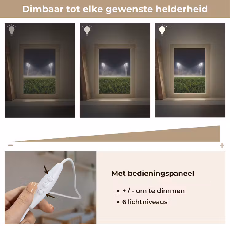 Stadion - Lichtmast - Sport - Nacht Light Box met kabel (Kinderlampje) klein -USP_dimbaarNL