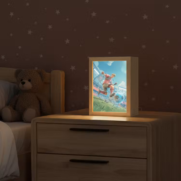 Stadion - Voetbal - Jongen - Rood Light Box met kabel klein -sfeer1_kind