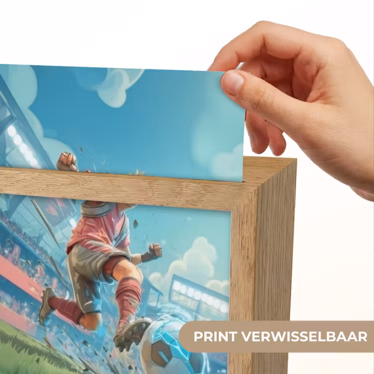 Stadion - Voetbal - Jongen - Rood Light Box met kabel (Kinderlampje) klein -USP_websiteprintNL