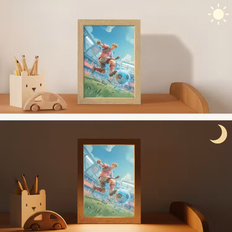 Stadion - Voetbal - Jongen - Rood Light Box met kabel klein -sfeer3_kind