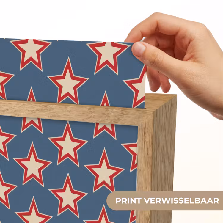 Ster - Klassiek - Blauw Light Box met kabel (Kinderlampje) klein 904 -USP_websiteprintNL