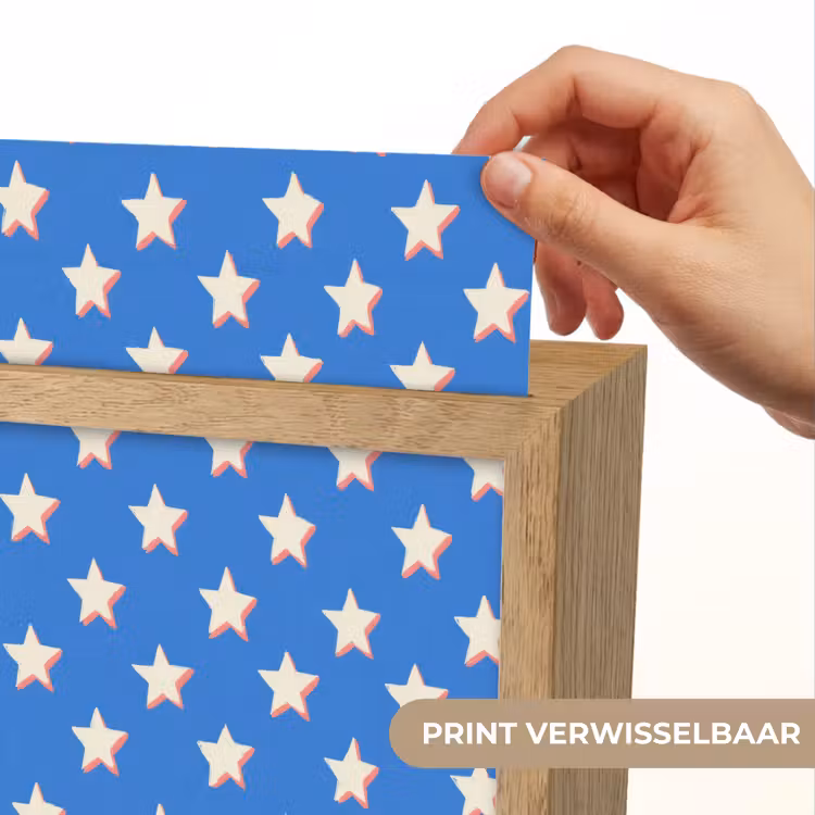 Sterren - Patroon - Blauw Light Box met kabel (Kinderlampje) klein 904 -USP_websiteprintNL