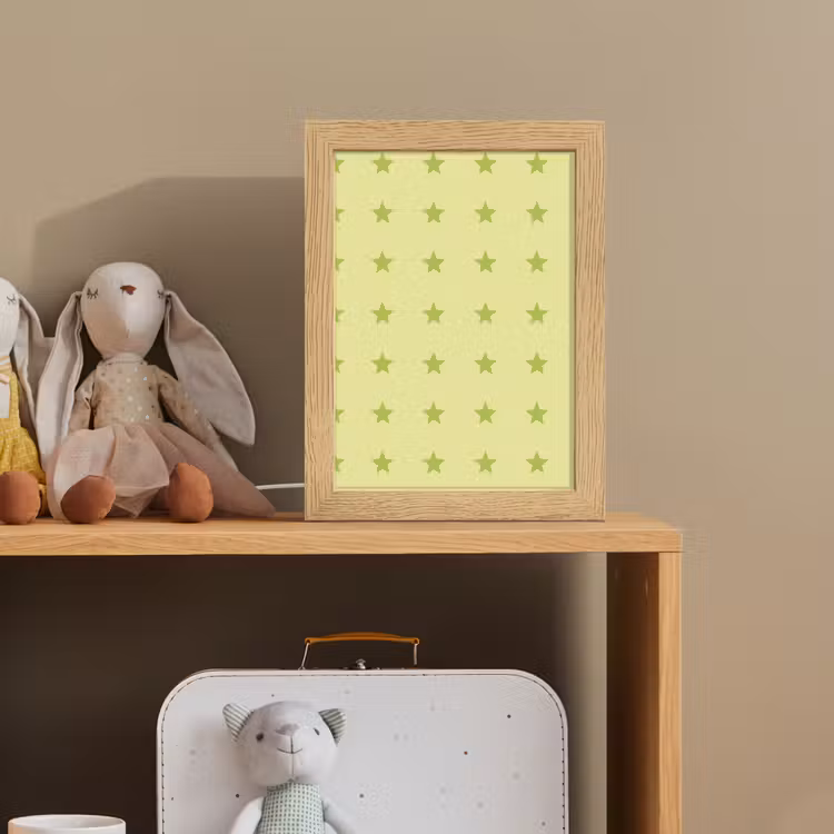 Sterren - Patroon - Groen Light Box met kabel (Kinderlampje) klein 904 -sfeer2_kind
