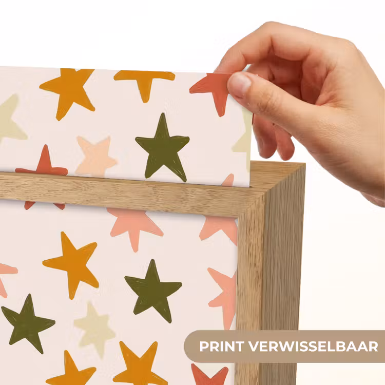 Sterren - Patroon - Kleurrijk Light Box met kabel (Kinderlampje) klein 904 -USP_websiteprintNL