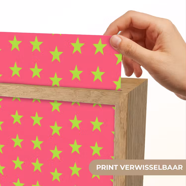 Sterren - Patroon - Roze Light Box met kabel (Kinderlampje) klein 904 -USP_websiteprintNL
