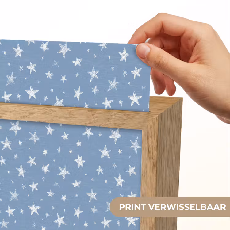 Sterretjes - Patroon - Blauw Light Box met kabel (Kinderlampje) klein 904 -USP_websiteprintNL