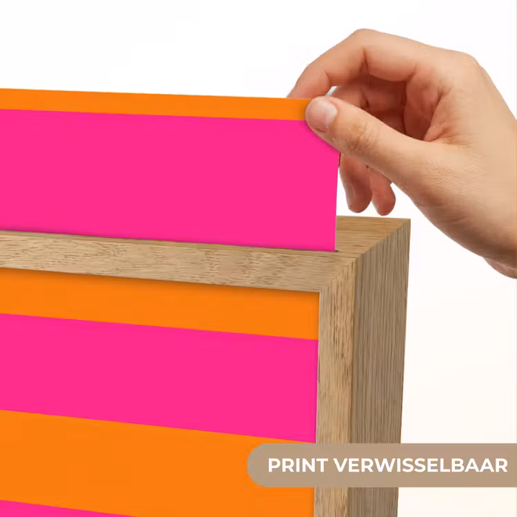 Strepen - Horizontaal - Roze Light Box met kabel (Kinderlampje) klein 904 -USP_websiteprintNL