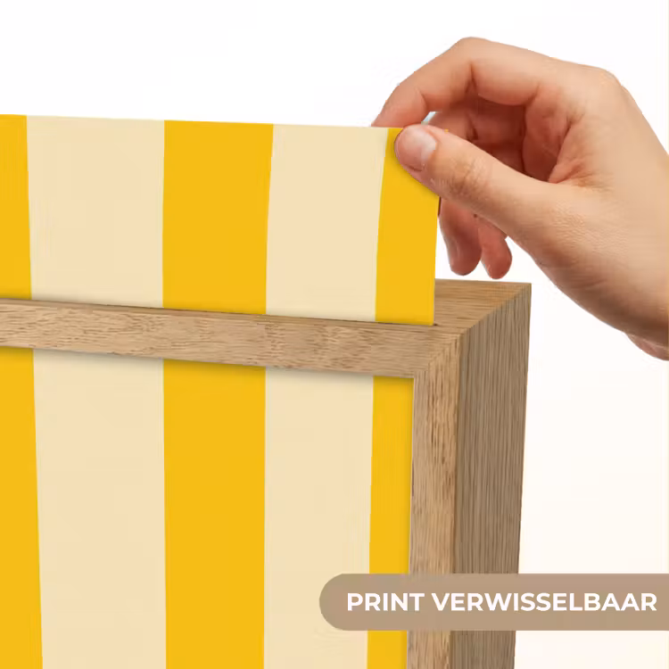 Strepen - Klassiek - Geel Light Box met kabel (Kinderlampje) klein 904 -USP_websiteprintNL