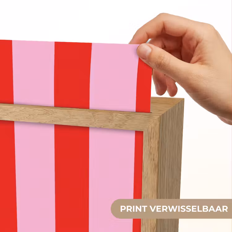 Strepen - Klassiek - Roze Light Box met kabel (Kinderlampje) klein 904 -USP_websiteprintNL
