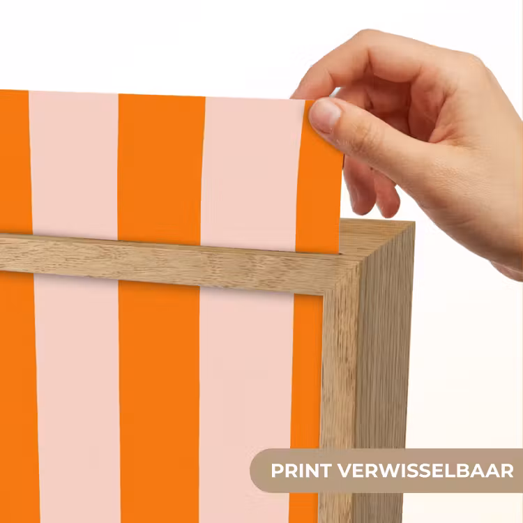 Strepen - Modern - Oranje Light Box met kabel (Kinderlampje) klein 904 -USP_websiteprintNL