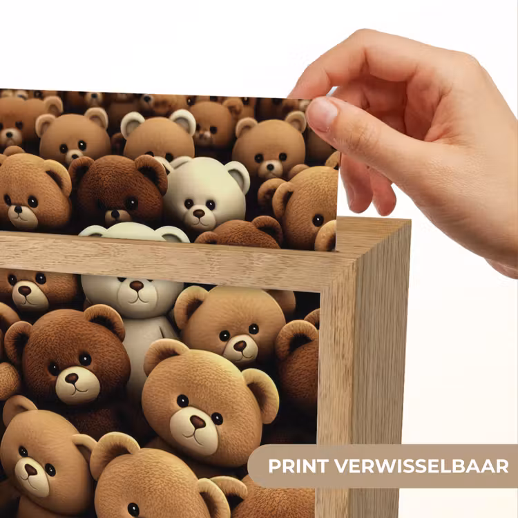 Teddybeer - Knuffel - Bruin - Beer - Jongens - Meisjes Light Box met kabel (Kinderlampje) klein -USP_websiteprintNL