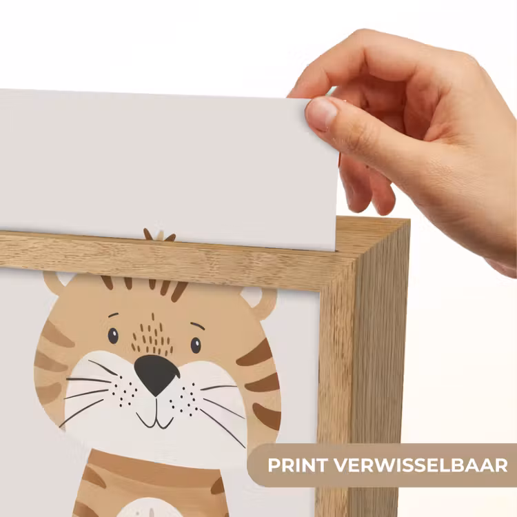 Tijger - Wilde dieren - Pastel Light Box met kabel (Kinderlampje) klein -USP_websiteprintNL