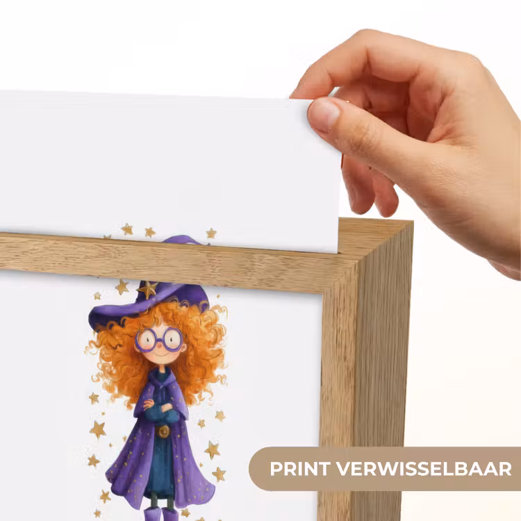 Toverheks - Sterren - Paars Light Box met kabel (Kinderlampje) klein -USP_websiteprintNL