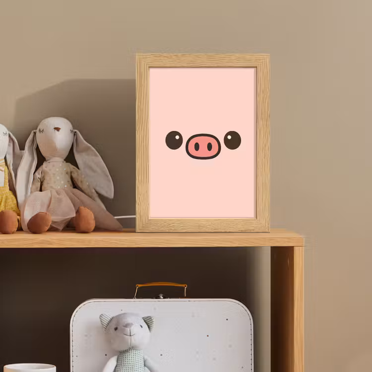 Varken - Roze - Minimalistisch Light Box met kabel klein -sfeer2_kind