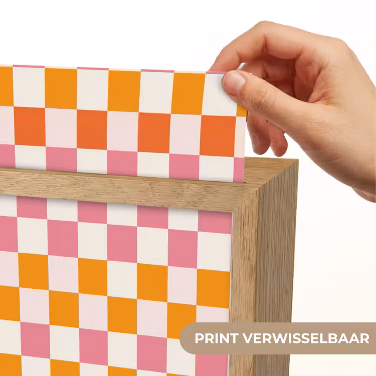 Vierkant - Patroon - Oranje Light Box met kabel (Kinderlampje) klein 904 -USP_websiteprintNL