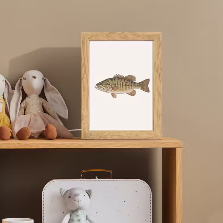 Vissen - Natuur - Vintage Light Box met kabel (Kinderlampje) klein -sfeer2_kind