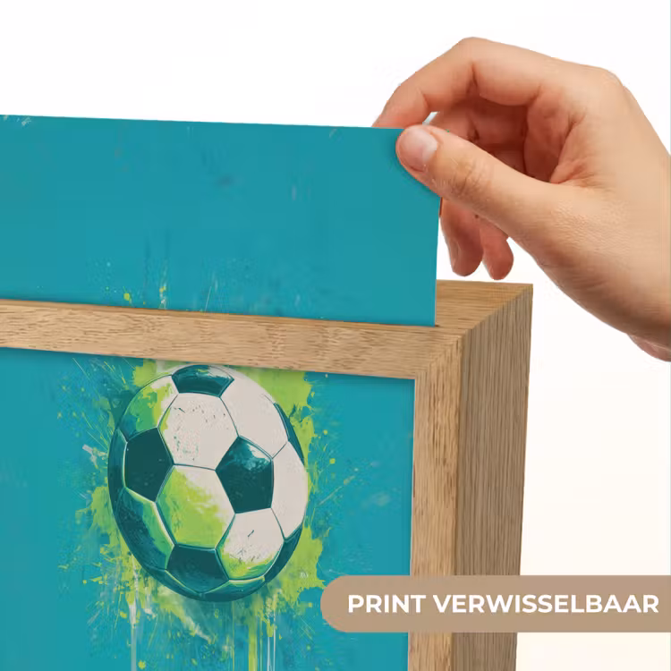 Voetbal - Abstract - Verfspatten - Groen Light Box met kabel (Kinderlampje) klein -USP_websiteprintNL