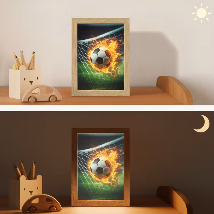 Voetbal - Goal - Doelnet - Vuur Light Box met kabel klein -sfeer3_kind