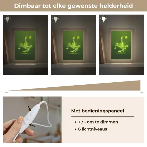 Voetbal - Groen - Omhaal Light Box met kabel klein -USP_dimbaarNL