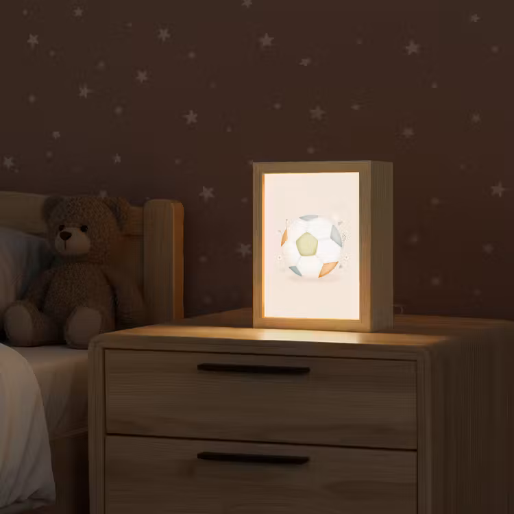 Voetbal - Rond - Pastel Light Box met kabel klein -sfeer1_kind