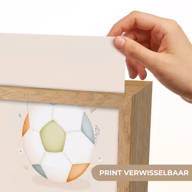 Voetbal - Rond - Pastel Light Box met kabel (Kinderlampje) klein -USP_websiteprintNL