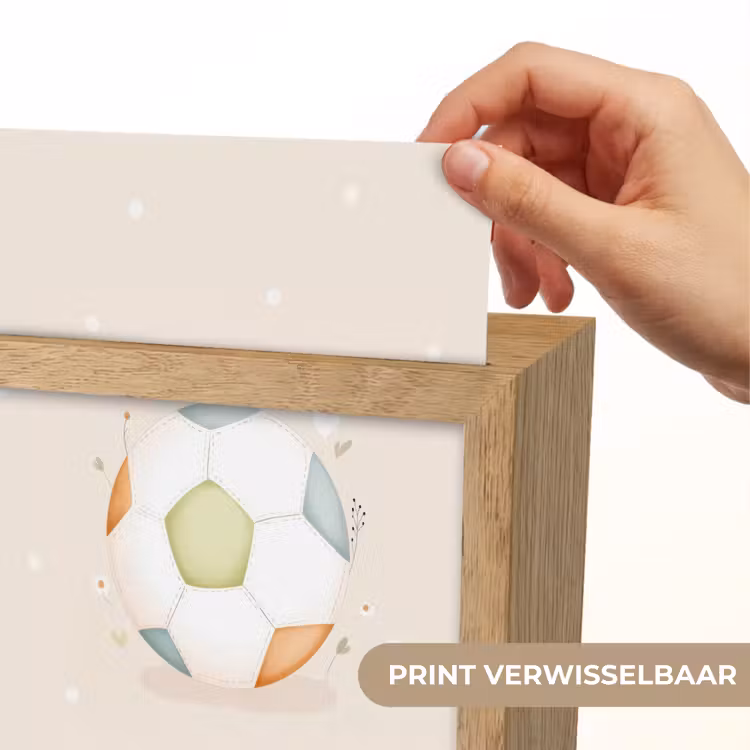 Voetbal - Rond - Pastel - Stippen Light Box met kabel (Kinderlampje) klein -USP_websiteprintNL