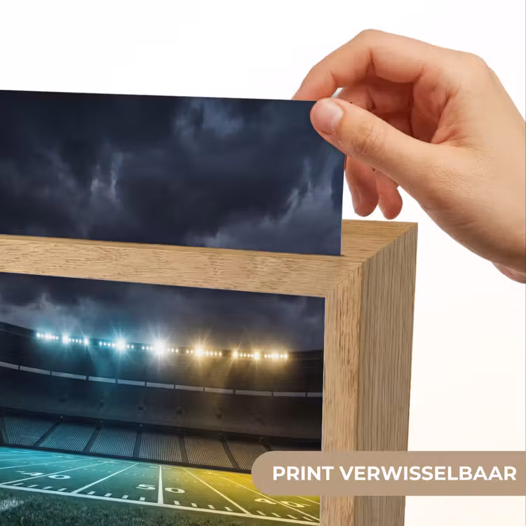 Voetbal - Stadion - Nacht - Modern Light Box met kabel (Kinderlampje) klein -USP_websiteprintNL
