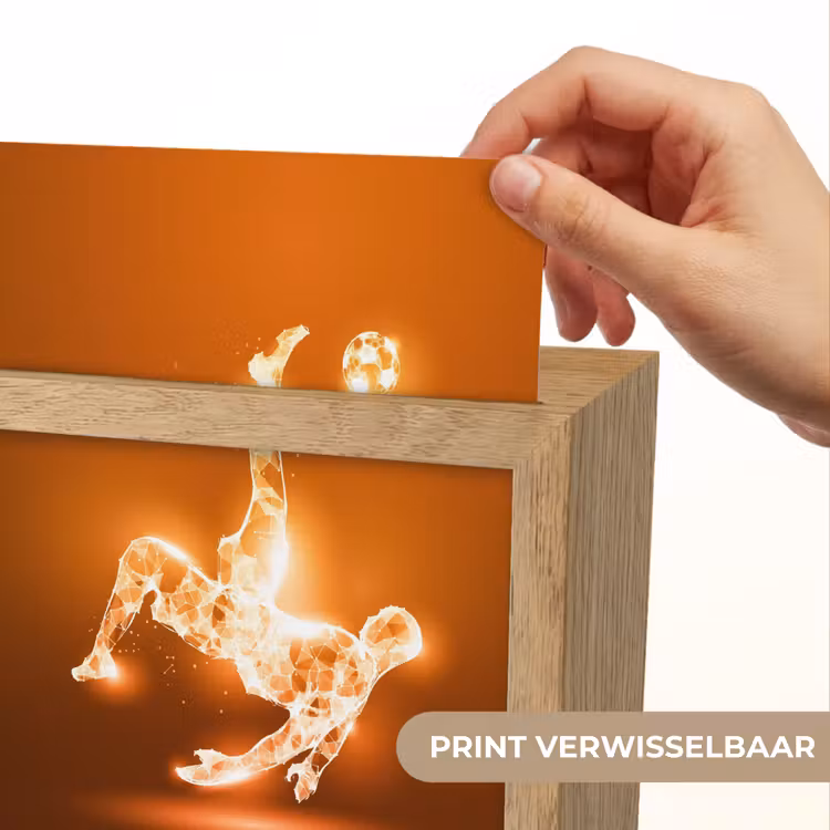 Voetballer - Oranje - Voetbal - Omhaal Light Box met kabel (Kinderlampje) klein -USP_websiteprintNL