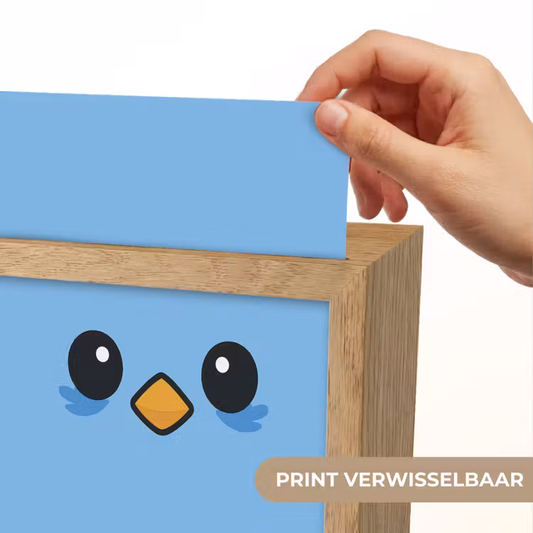 Vogel - Blauw - Eenvoudig Light Box met kabel (Kinderlampje) klein -USP_websiteprintNL