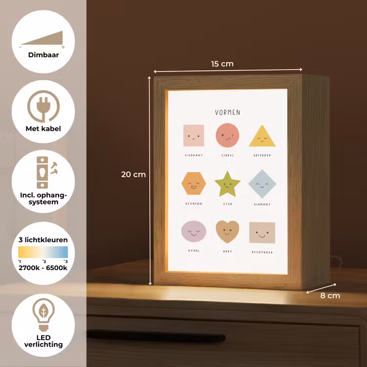 Vormen - Leren voor kinderen - Educatief - Kleuren Light Box met kabel klein -USP_NL