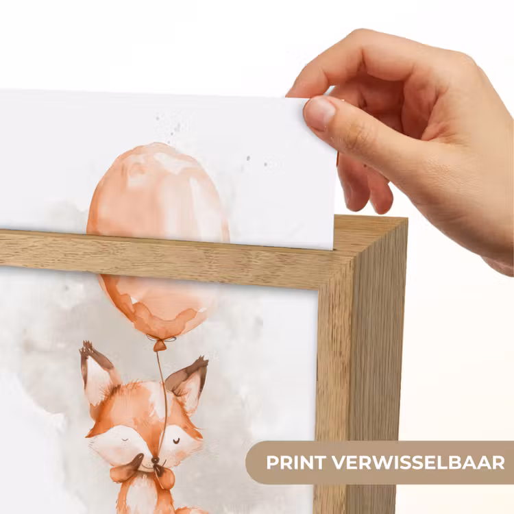 Vos - Pastel kleuren - Dier Light Box met kabel (Kinderlampje) klein -USP_websiteprintNL