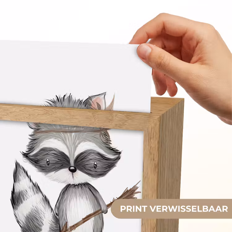 Wasbeer - Dier - Bosdieren Light Box met kabel (Kinderlampje) klein -USP_websiteprintNL