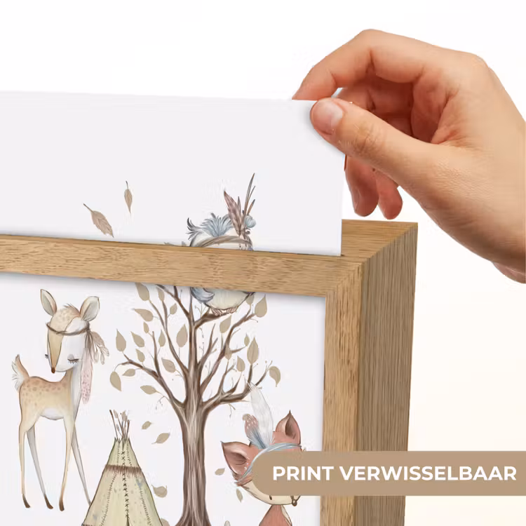 Wilde dieren - Bos - Illustratie Light Box met kabel (Kinderlampje) klein -USP_websiteprintNL