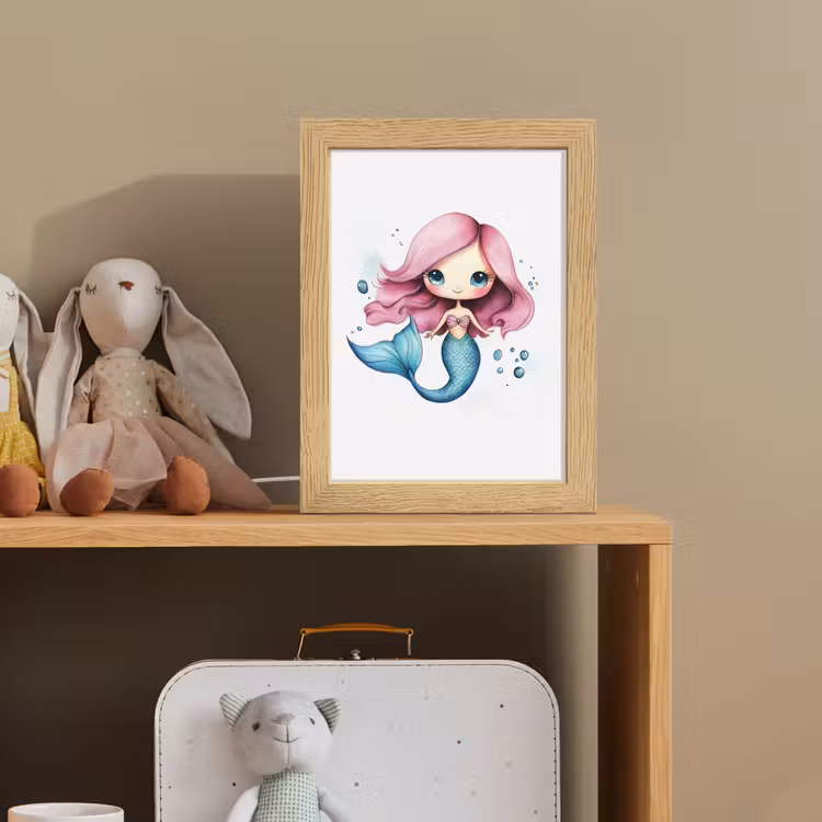 Zeemeermin - Roze - Luchtbellen Light Box met kabel klein -sfeer2_kind