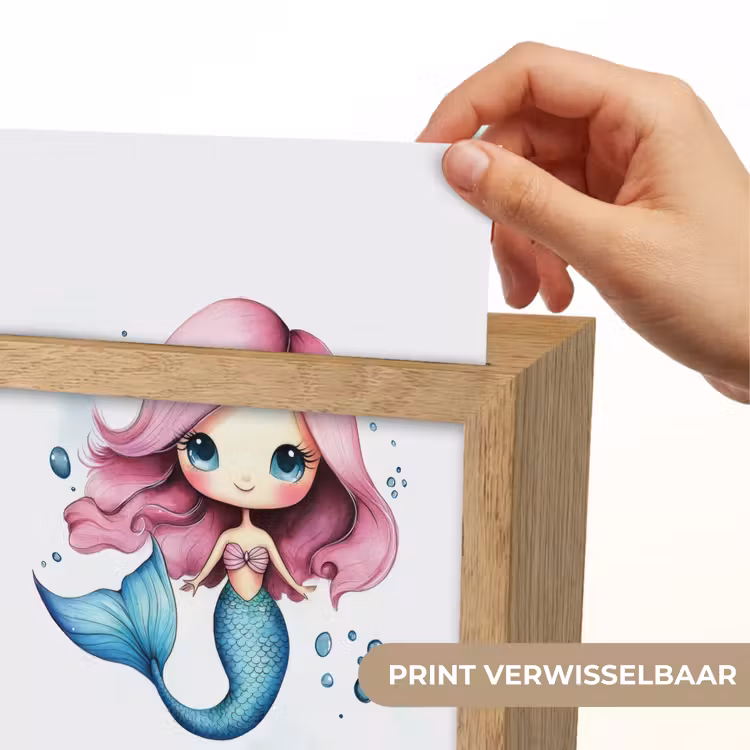 Zeemeermin - Roze - Luchtbellen Light Box met kabel (Kinderlampje) klein -USP_websiteprintNL