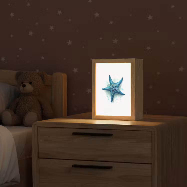 Zeester - Blauw - Spetters Light Box met kabel klein -sfeer1_kind