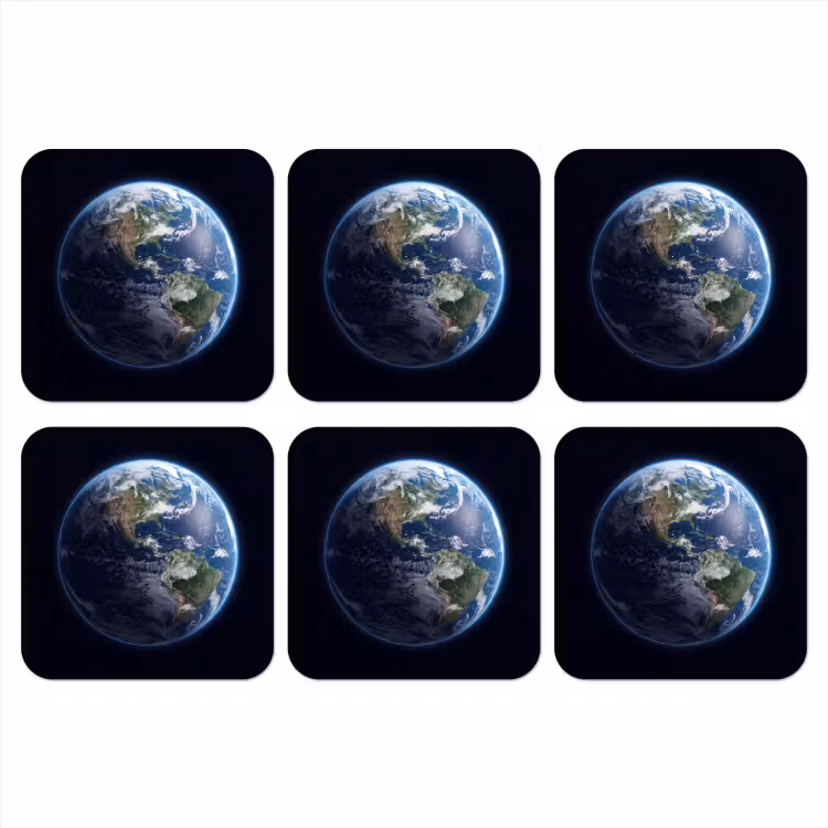 Onderzetter - Aarde - Ruimte - Kosmos - Aarde - Ruimte - Kosmos onderzetter kurk middel