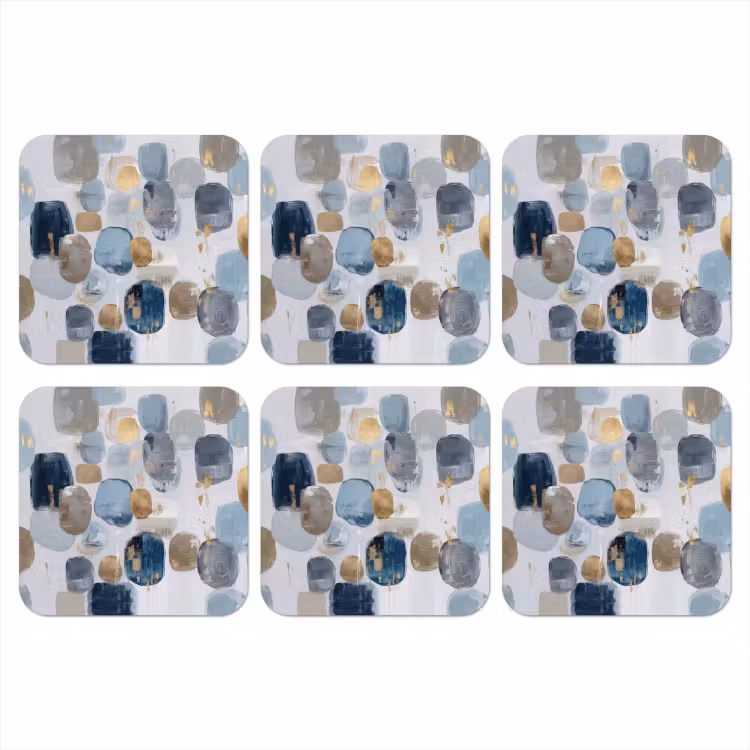 Abstract - Goud - Vormen onderzetter kurk middel -3d